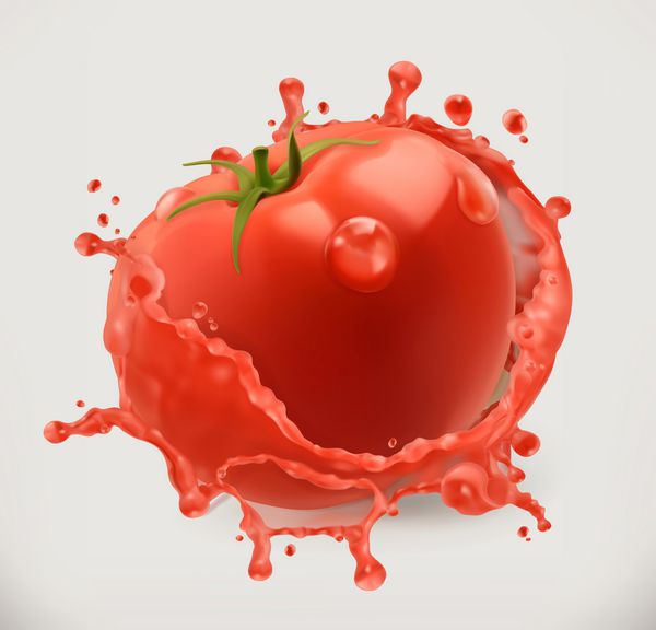 آب توت فرنگی میوه تازه نماد بردار 3 بعدی [تبدیل شده]